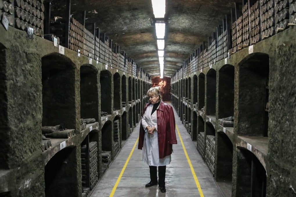 The Massandra winery’s cellars are contained in seven 150-metre long tunnels that house a million bottles of wine. Photo: EPA