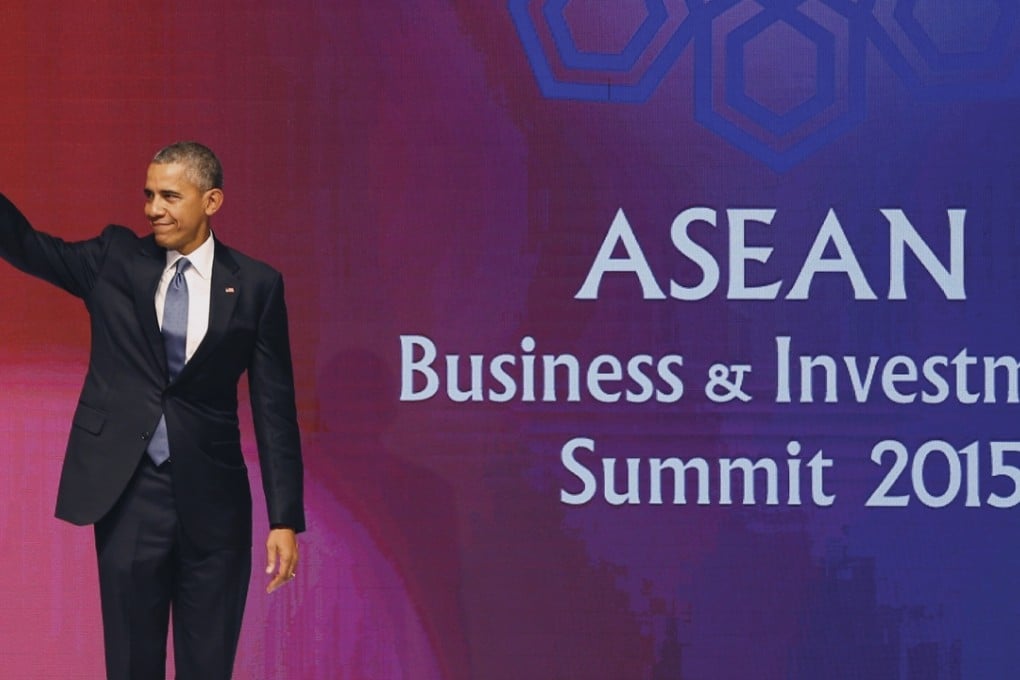 Four Asean members - Brunei, Malaysia, Singapore and Vietnam - are also part of the 12-nation Trans-Pacific Partnership trade pact, which is the key economic plank of Obama’s economic and security pivot to Asia in response to China’s growing power. Photo: AP