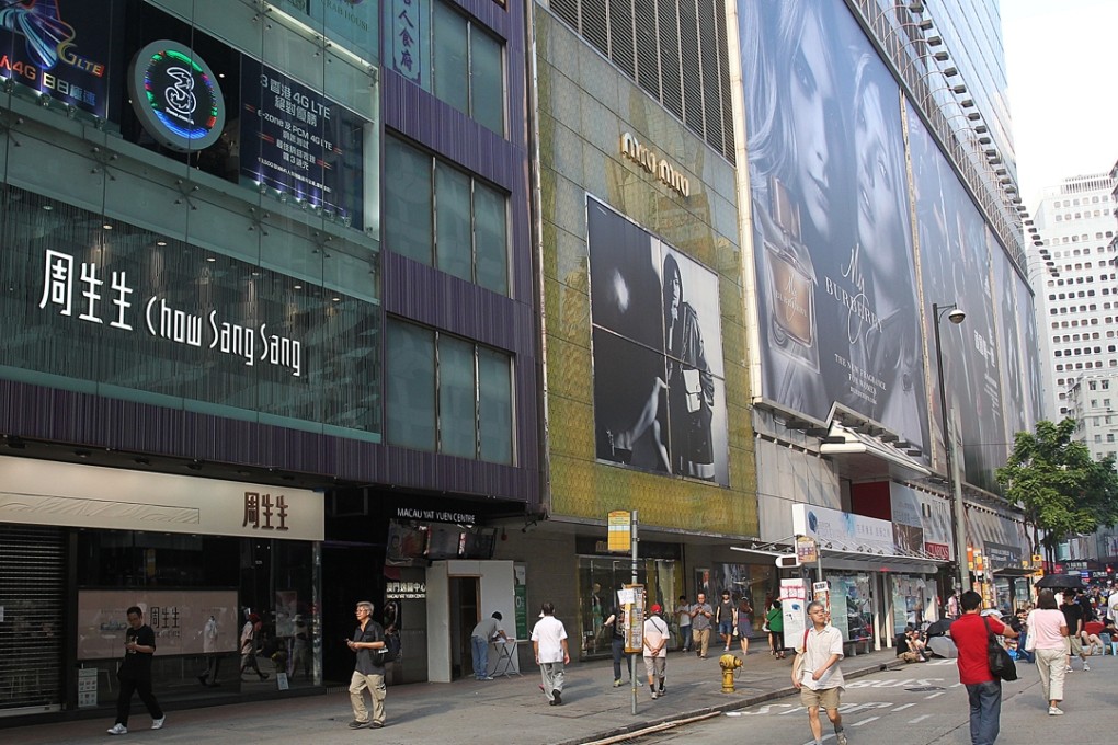 A Chow Sang Sang branch in Causeway Bay. Commission will no longer be charged on gold products. Photo: May Tse