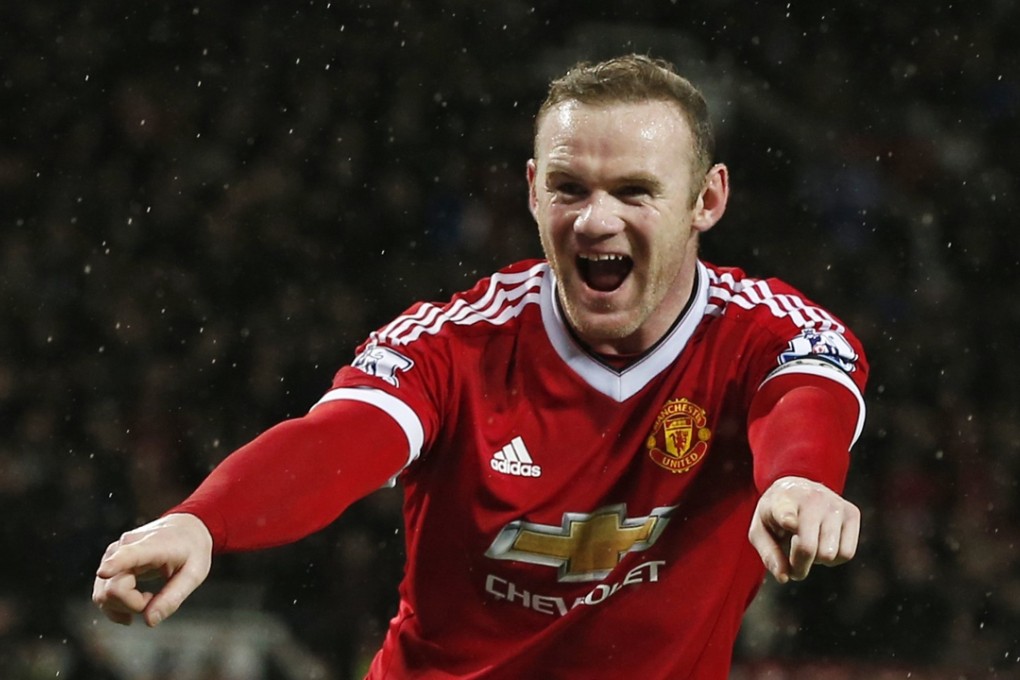Wayne Rooney celebrates scoring the second goal for Manchester United. Photo: Reuters