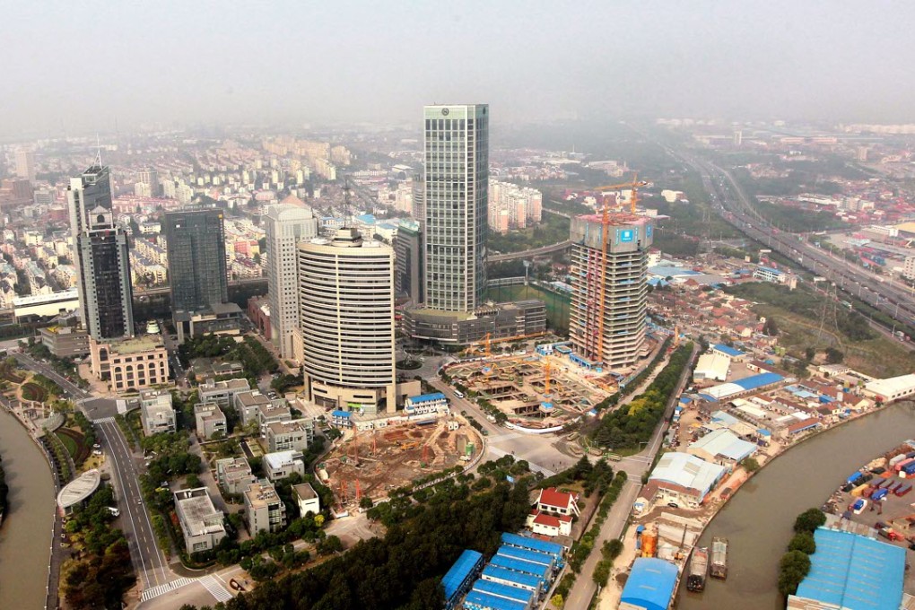 Aerial photo shows the Waigaoqiao area of the Shanghai free trade zone (FTZ) in China. Photo: Xinhua