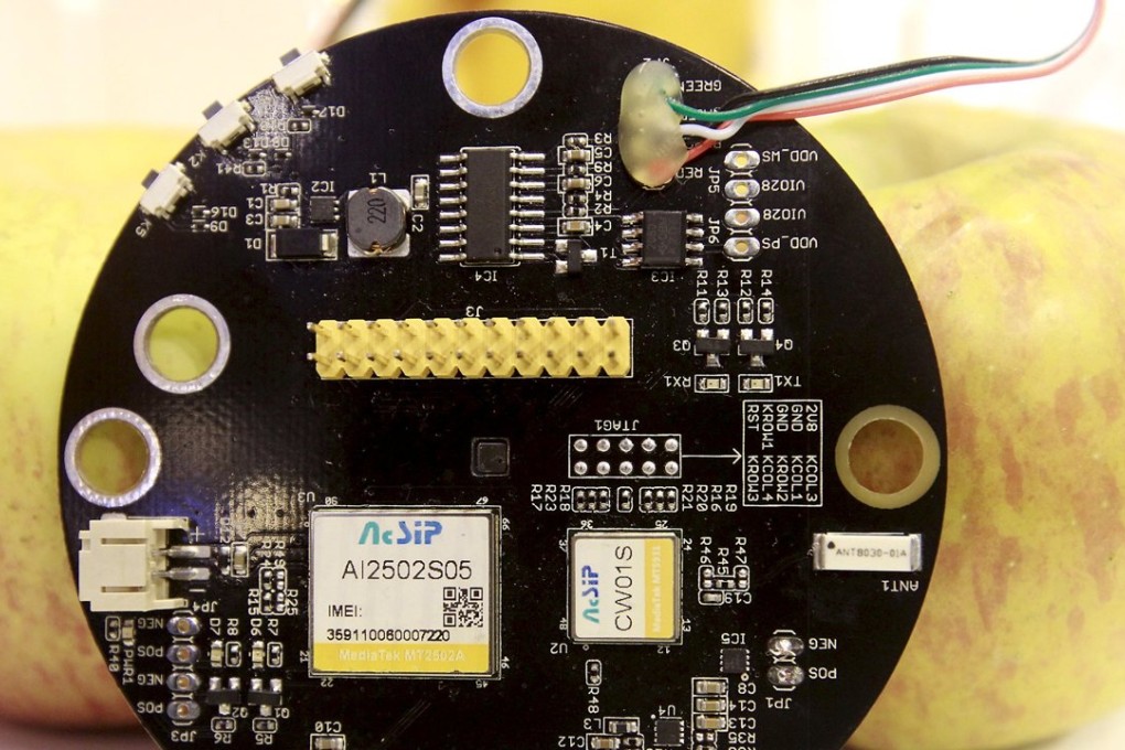 MediaTek chips are seen on a development board, which is used to help brew vinegar, at the MediaTek booth during the 2015 Computex exhibition in Taipei on June 3. Photo: Reuters