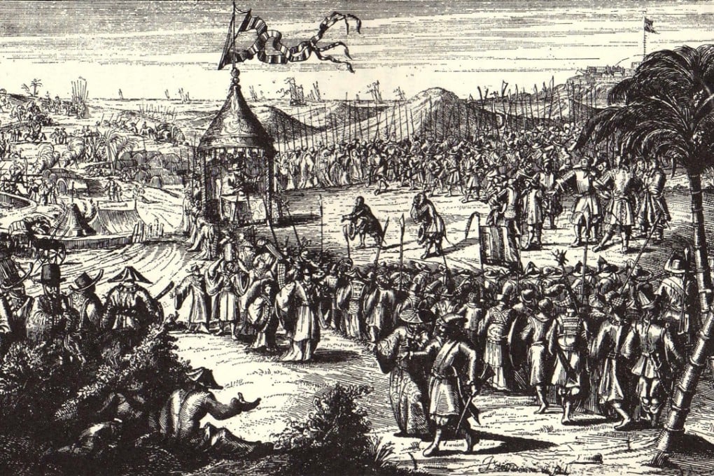 An etching showing the surrender of Fort Zeelandia, in the west of Taiwan, in 1662. When the Dutch gave Zeelandia to China, it was the end of their imperial ambitions in Taiwan.