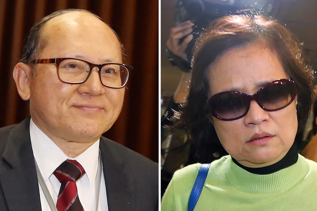 Lawmaker Ng Leung-sing (left) apologised for repeating an unsubstantiated online rumour about the missing bookseller Lee Bo and his four associates, but Lee’s wife (right) rejected the gesture. Photos: Dickson Lee, David Wong