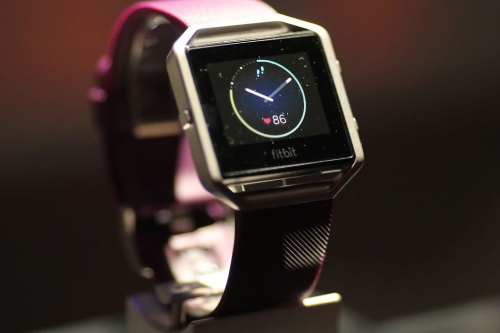 The new Fitbit Blaze "smart fitness watch". The company’s shares plunged after its unveiling. Photo: AFP