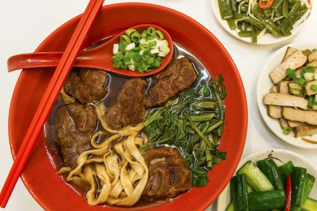 Taiwan beef noodles at 186 Beef Noodles in Taipei, Taiwan.