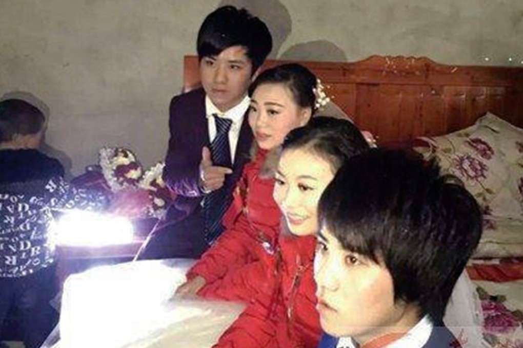 The happy couples in Hubei province . Photo: SCMP Pictures