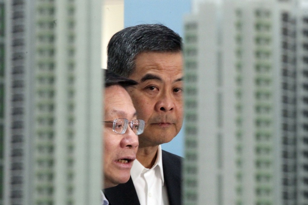 Secretary for Transport and Housing Anthony Cheung and Chief Executive Leung Chun-ying have no excuse for not building more subsidised public housing for young people. Photo: Dickson Lee