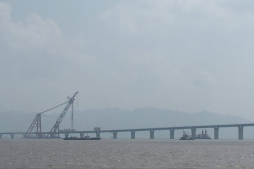 The Hong Kong-Zhuhai-Macau bridge under construction. Photo: SCMP Pictures