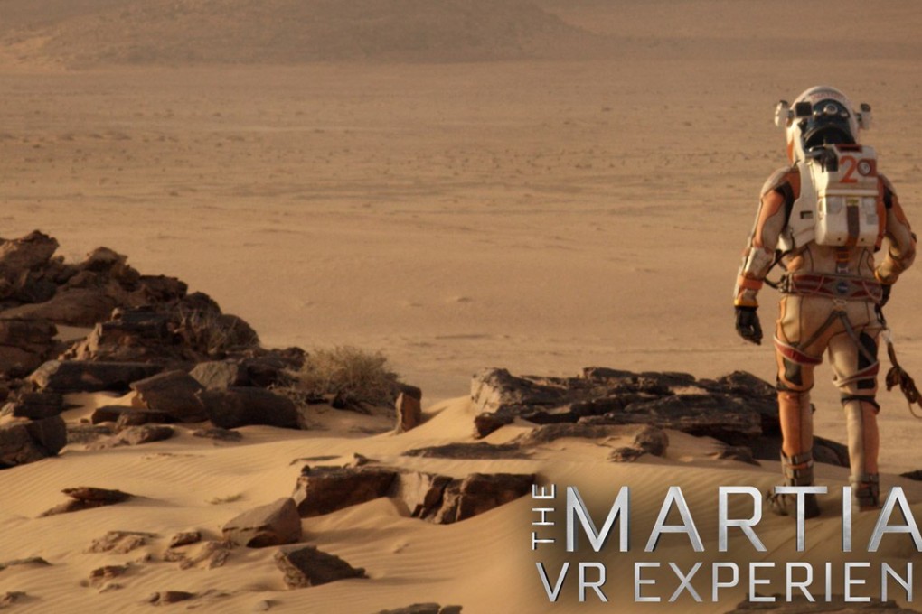 Matt Damon in a scene from The Martian VR Experience, based on Ridley Scott’s film The M artian. Images: Twentieth Century Fox Home Entertainment.