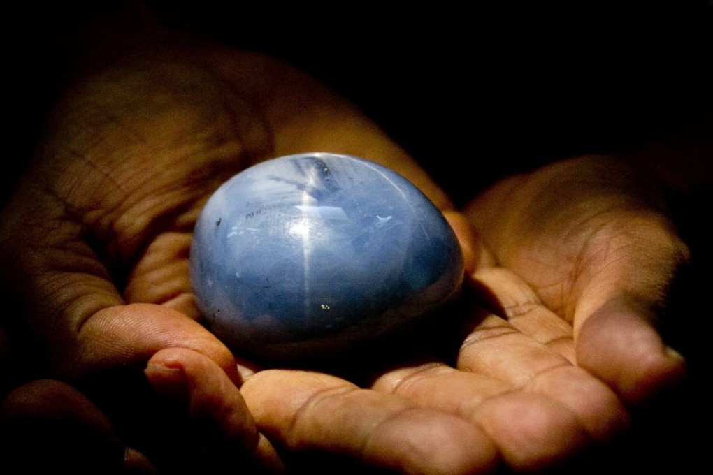 Gemological institute of Colombo, a local gem industry body has certified that the gem weighs 1,404.49 carats. Photo: AP