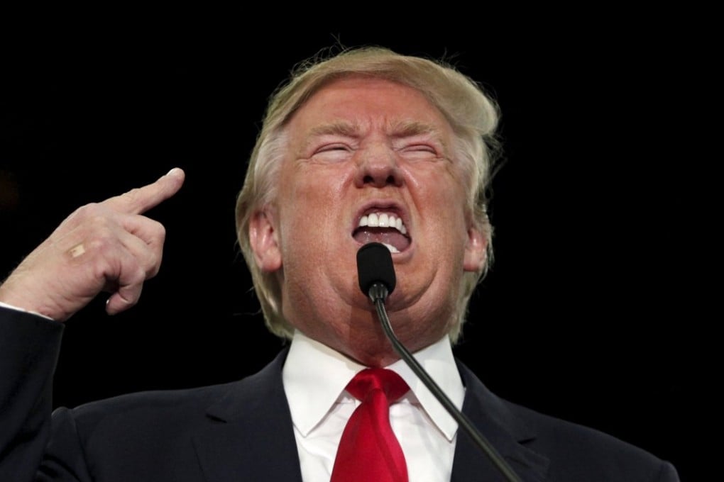 US Republican presidential candidate Donald Trump speaks to supporters at an event in South Carolina. He has been shocking the world with his inflammatory comments and blatant indecency. Photo: Reuters