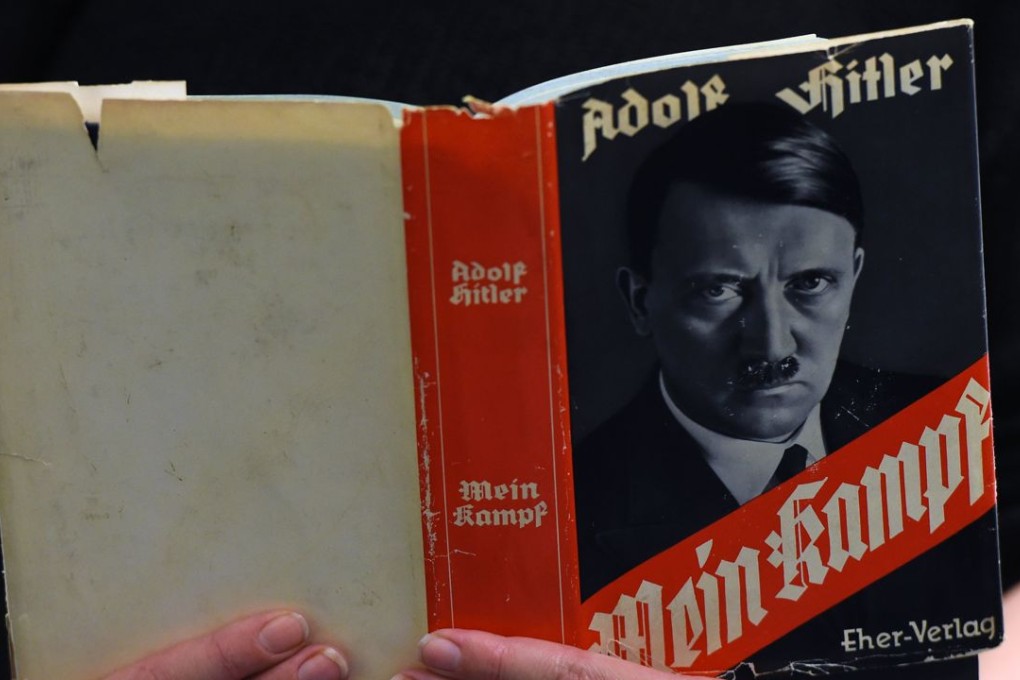 An edition of Adolf Hitler's Mein Kampf (My Struggle) at the Berlin Central and Regional Library. Until now copies have only been available in certain libraries in Germany. Photo: AFP