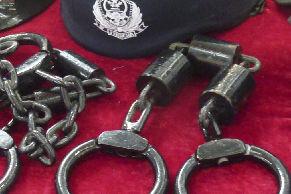 Leg cuffs used by mainland Chinese police, according to Amnesty International