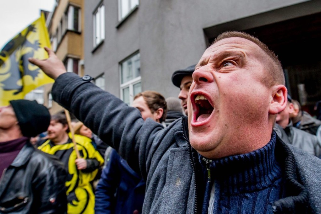 With anger growing at the scale of the sex attacks, supporters of the xenophobic PEGIDA movement marched in protests that briefly turned violent in Cologne. Photo: EPA