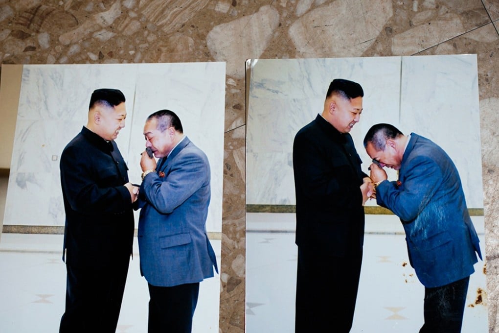 Kenji Fujimoto, right, a former sushi chef for North Korean leader Kim Jong Il, is shown with Korea's current ruler. Photo: The Washington Post