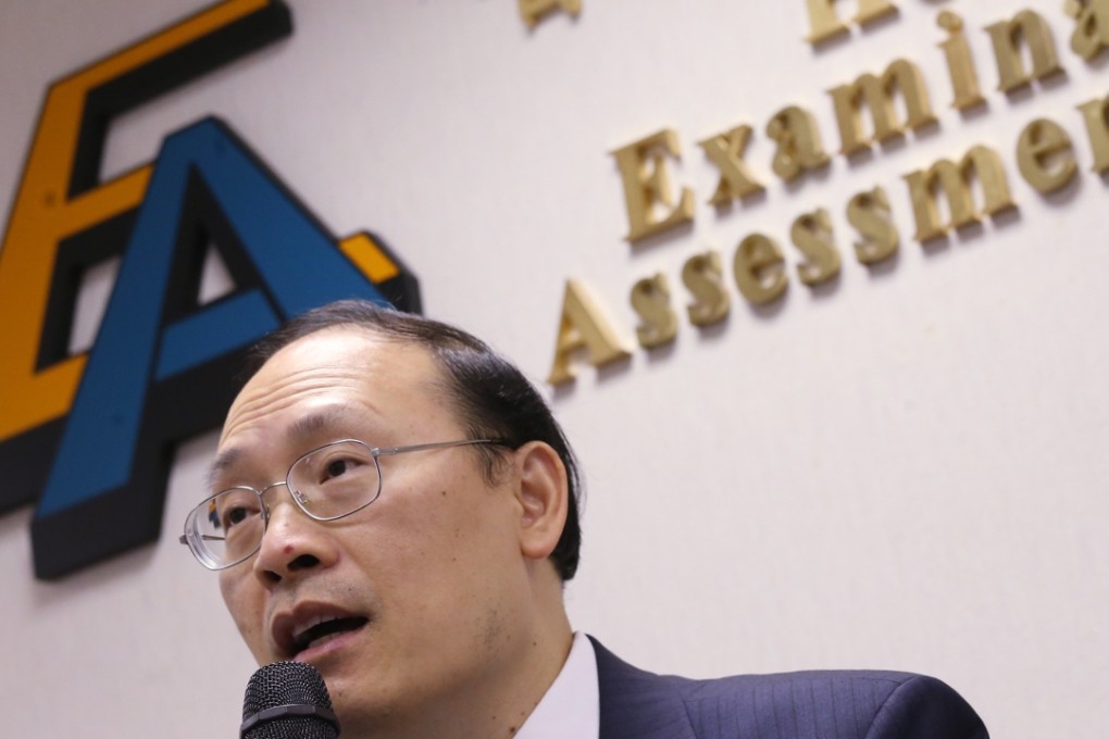 Tong Chong-sze, secretary-general of the Hong Kong Examinations and Assessment Authority, played down the issue and said: “The problem [of possible leaks] is not very big.” Photo: David Wong