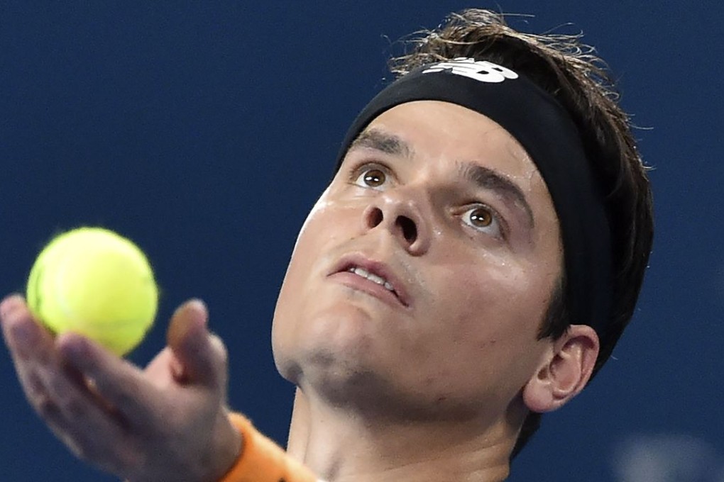 Milos Raonic stunned Roger Federer to win the final of the Brisbane International 6-4, 6-4. Photo: AFP