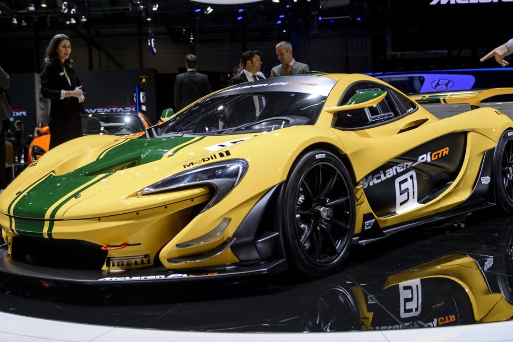 The new McLaren P1 GTR is displayed at the booth of the British carmaker during the press day of the Geneva Car Show in Geneva in 2013. Photo: AFP