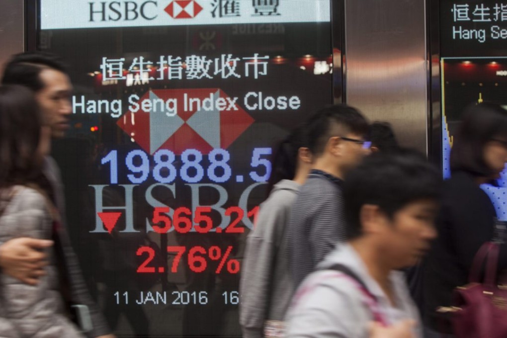 Hong Kong’s benchmark Hang Seng Index closed down 0.89 per cent at 19,711.76 on Tuesday. Photo: EPA