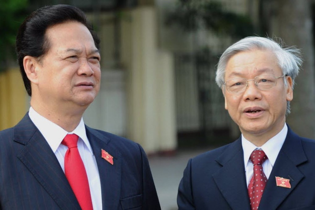 Vietnamese Prime Minister Nguyen Tan Dung (L) and National Assembly Chairman Nguyen Phu Trong (R) (Photo: AFP)