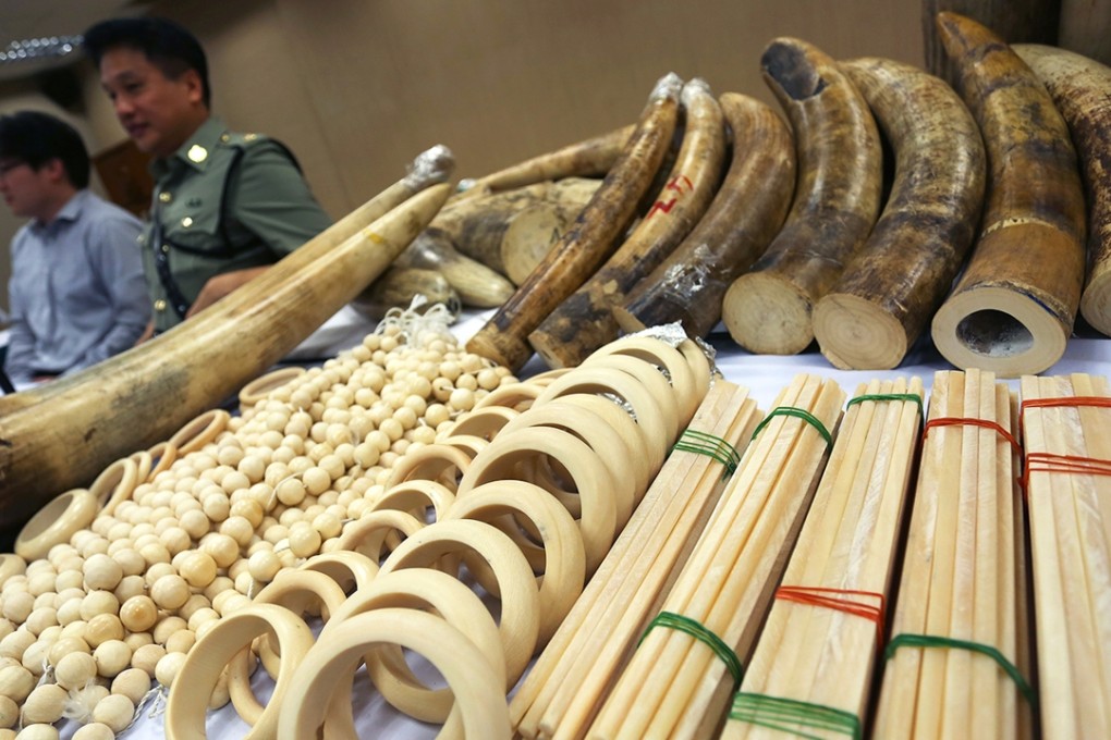 The chief executive said the government will strengthen enforcement and take rigorous action against the smuggling and illegal trade in ivory. Photo: Nora Tam