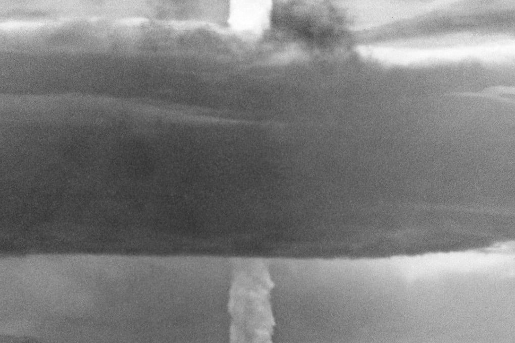A May 21, 1956 photo of a hydrogen bomb detonation over Namu Island in the Bikini Atoll, Marshall Islands. Photo: AP