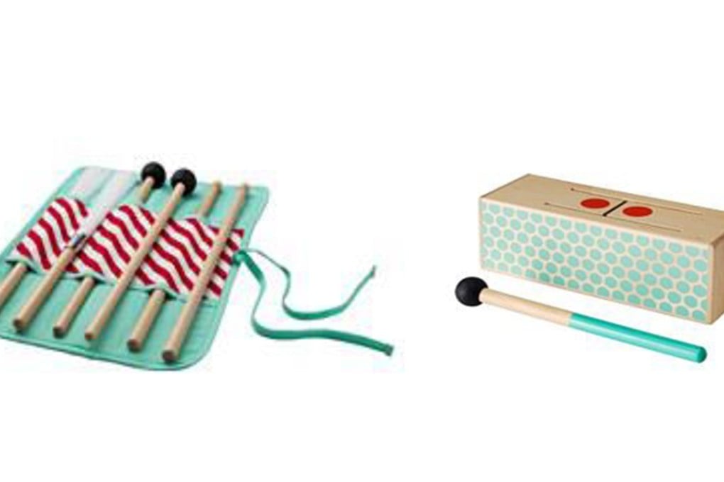 The Lattjo drum sticks and tongue drum may cause a “choking hazard” to young children. Photo: SCMP Pictures.