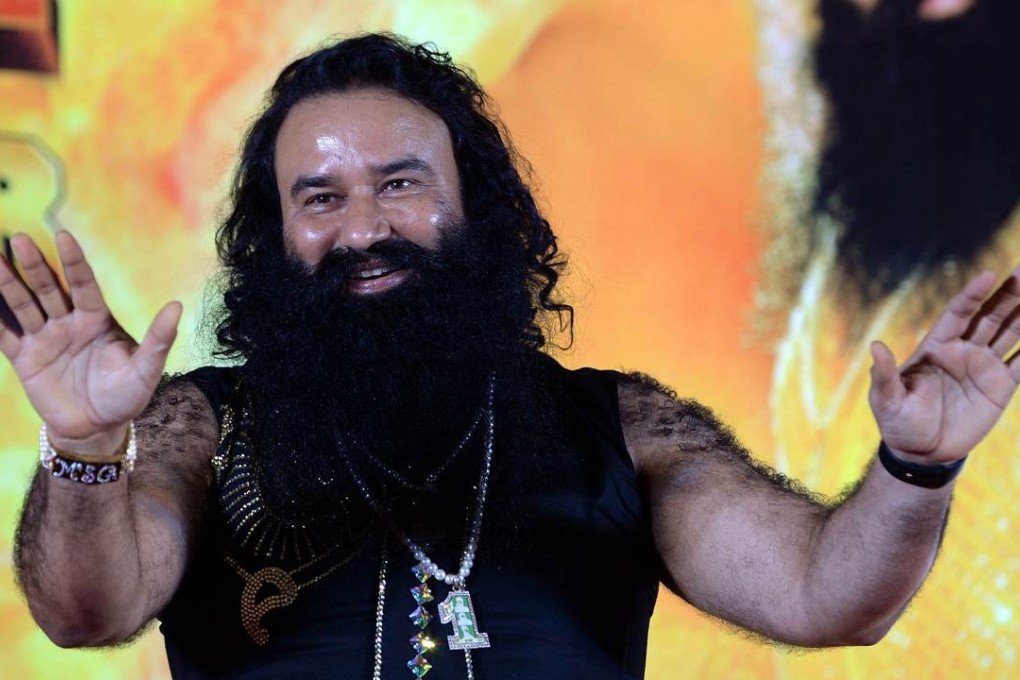 The Indian chief of the religious sect Dera Sacha Sauda, Gurmeet Ram Rahim Singh. Photo: AFP