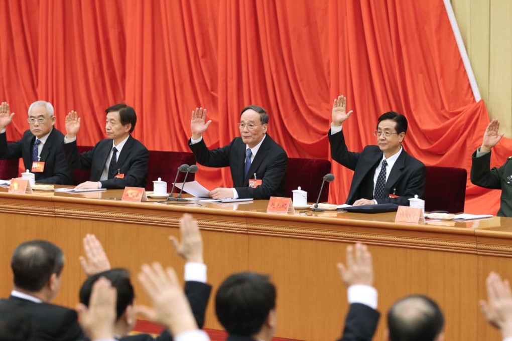 Members of the Communist Party’s Central Commission for Discipline Inspection meet in Beijing. Photo: Xinhua