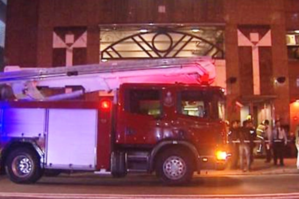 Some of the nearby streets were closed as a fire engine and an ambulance were called in to fight the blaze. Photo: NowTV