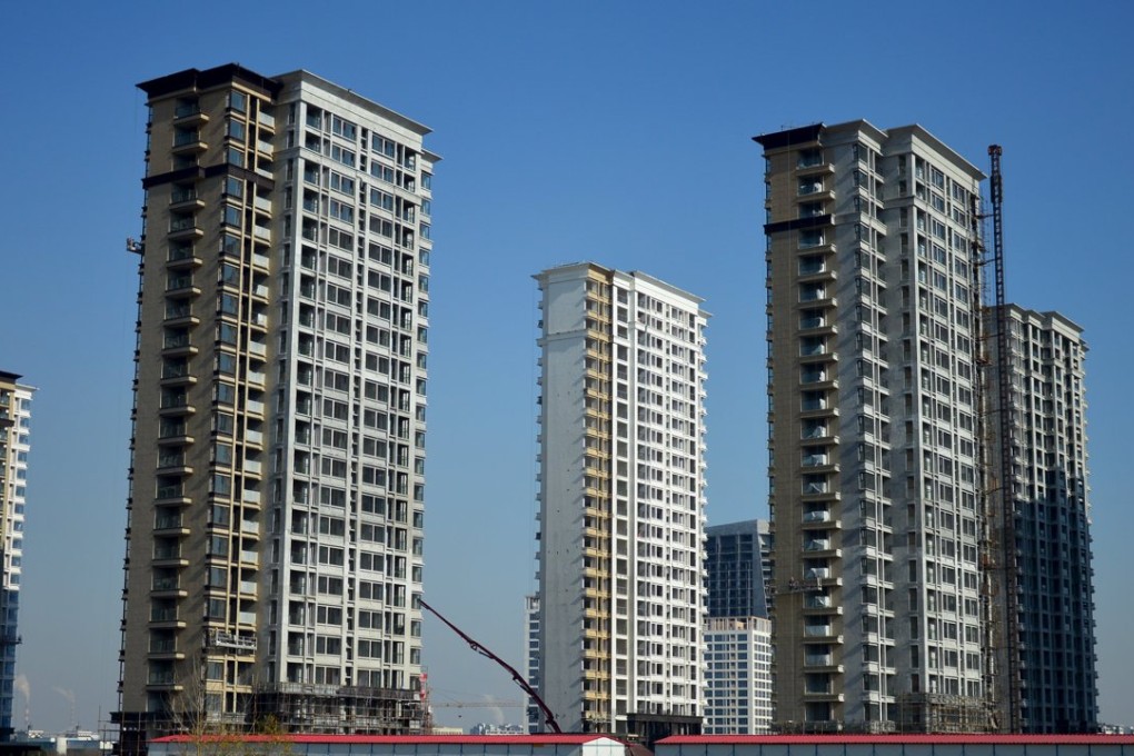Apartment buildings under construction in Nanjing, Jiangsu province. Photo: Reuters