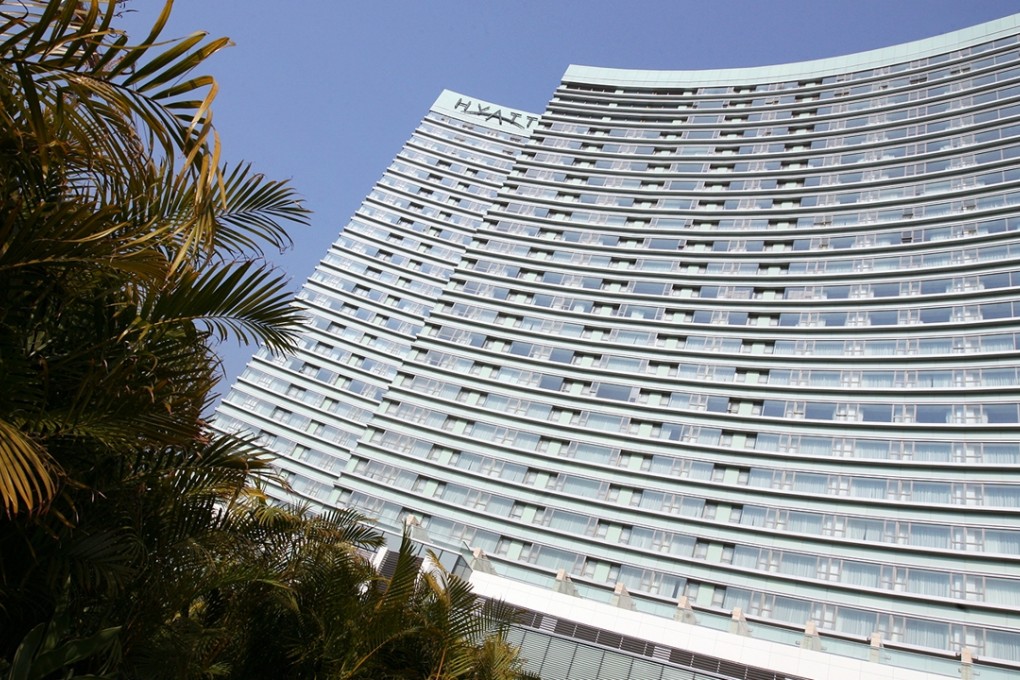 Three locations in Hong Kong, including the Hyatt Regency Hong Kong in Sha Tin (above), the Grand Hyatt Hong Kong and the Kowloon Hyatt Regency in Tsim Sha Tsui were affected. Photo: Felix Wong