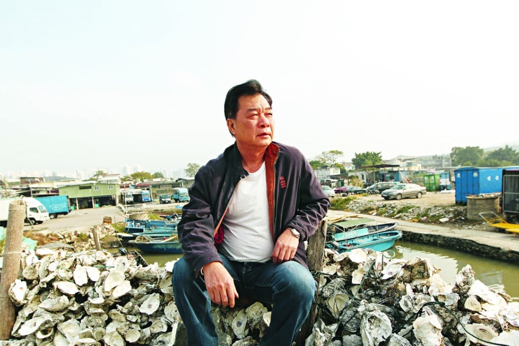 Chan Yu-tong, chairman of the Deep Bay Oyster Cultivation Association, welcomes the help for oyster farmers. Photos: Bruce Yan
