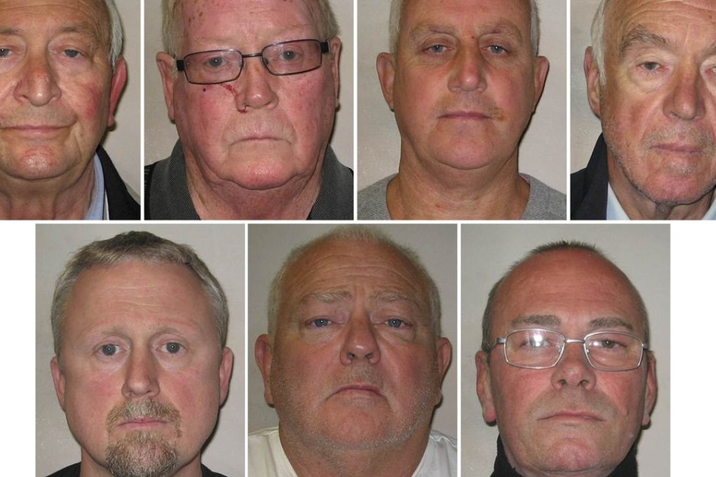 A combination of custody images released by the UK Metropolitan Police Service shows (top, left to right) Terry Perkins, John Collins, Daniel Jones and Brian Reader and (bottom) Hugh Doyle, William Lincoln and Carl Wood. All seven have been convicted of involvement in the Hatton Garden robbery last year. Photo: Reuters