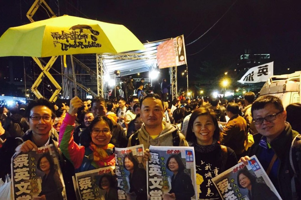 Pro-democracy Hongkongers in Taiwan for the elections Photo: SCMP Pictures