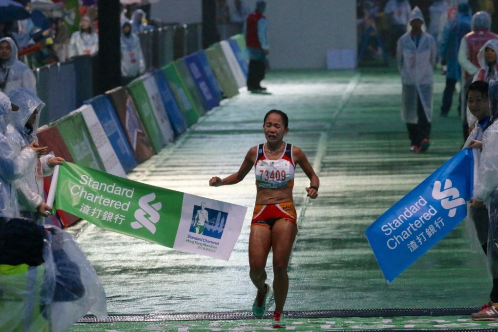 Philippines’ Mary Joy Tabal went one better at this year’s Hong Kong Marathon to seal the Women’s Half Marathon Challenge. Photos: Nora Tam