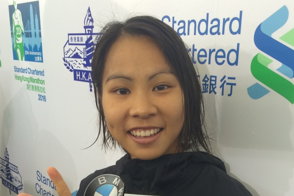 Christy Yiu scooped HK$56,879 in prize money after running sixth in the Hong Kong Marathon. Photo: Kevin Kung