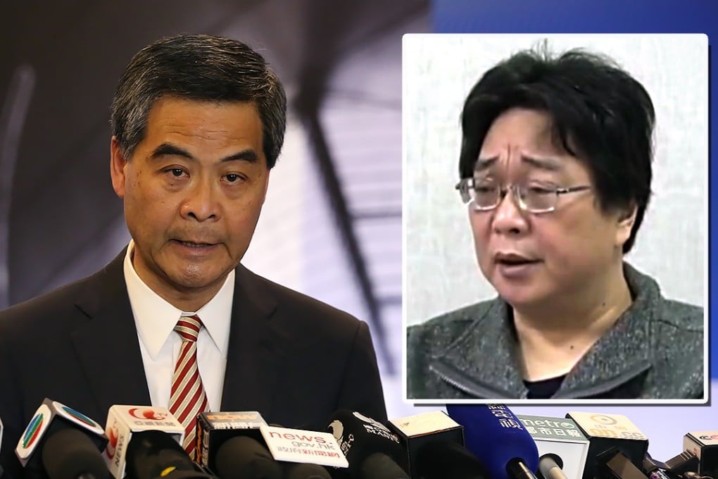 Chief Executive CY Leung fielding questions about the missing booksellers. Photo: Nora Tam