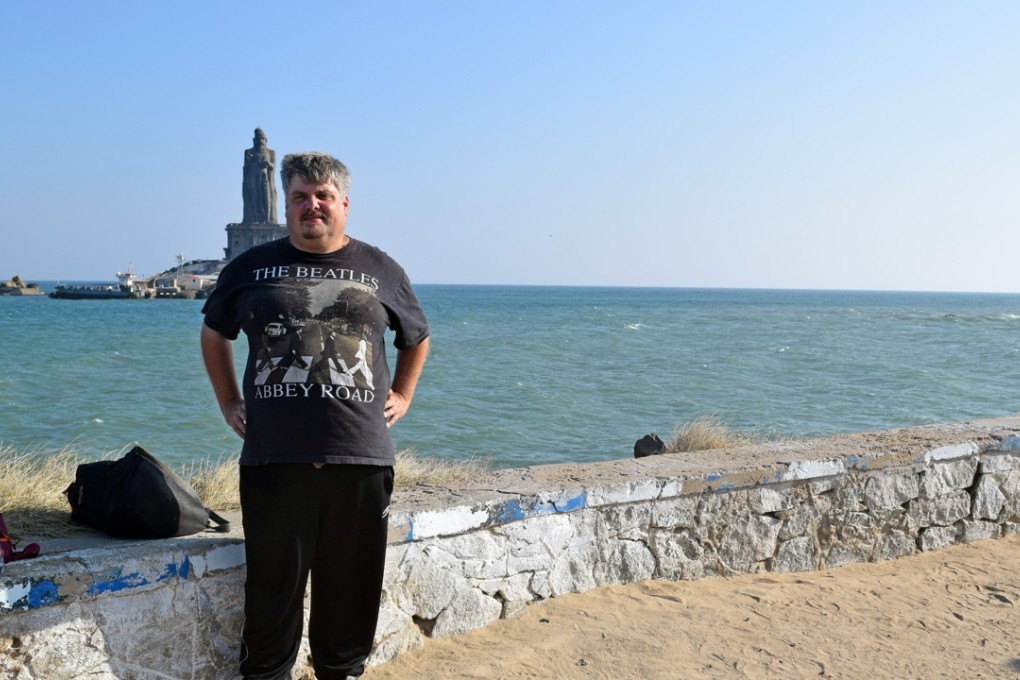 Mischa Moselle at Kanyakumari in the state of Tamil Nadu in India.