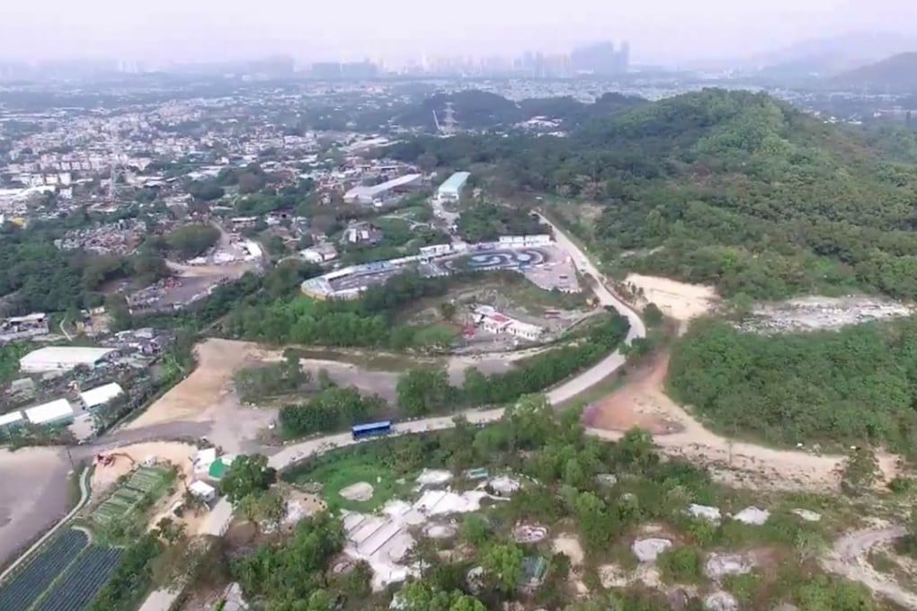 A bird’s-eye view of Tai Tong Yuen Long where the government plans to create a residential development. Photo: Tomy Ng