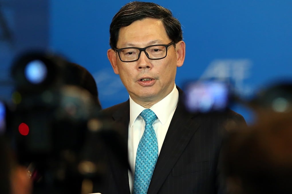 Norman Chan speaking at the Asian Financial Forum Photo: Nora Tam