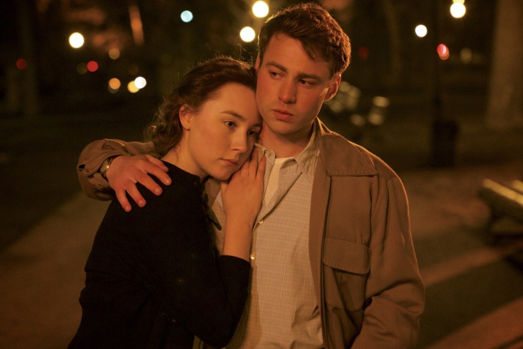 Saoirse Ronan (left) and Domhnall Gleeson in a still from Brooklyn.