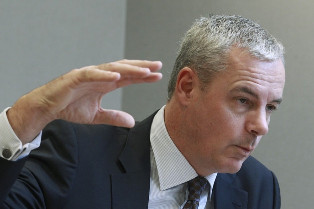 Pamfleet chief executive Andrew Moore at his office in Sheung Wan. Photo: May Tse