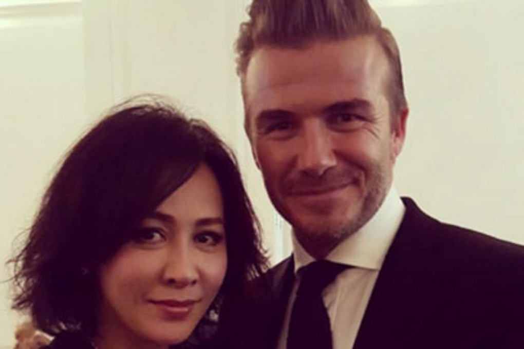 Actress Carina Lau posed for a photograph with Beckham. Photo: Carina Lau/Instagram