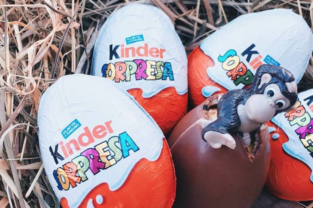 A warning on Kinder Surprise eggs says they are not for children aged three and under. Photo: Facebook