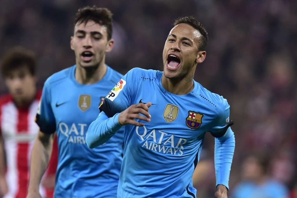 Barcelona’s Neymar was on the scoresheet as the Catalans edged the first leg of their Copa del Rey quarter-final tie with Athletic Bilbao. Photo: AP