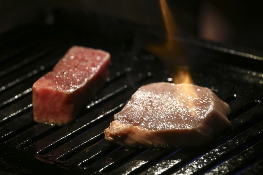 Rib-eye and thick cut ox tongue at YakiniKuu. Photos: Jonathan Wong