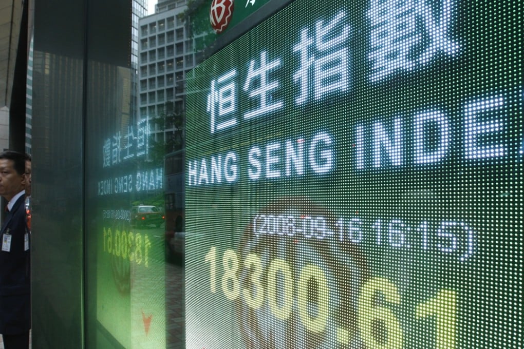 A file photo from September 16, 2008 showing stock prices in Hong Kong in the wake of Wall Street's overnight sell-off amid growing fears over the global financial system after U.S. investment bank Lehman Brothers filed for bankruptcy. Photo: SCMP, Robert Ng