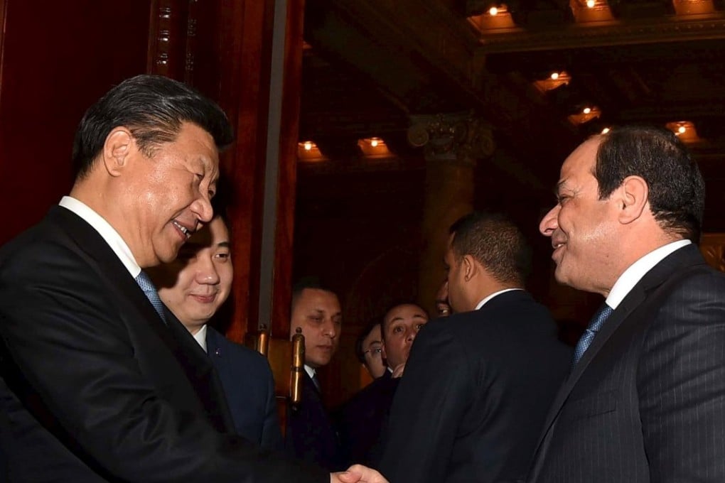 President Xi meets his Egyptian counterpart Abdel Fattah al-Sisi in Cairo. Photo: Reuters